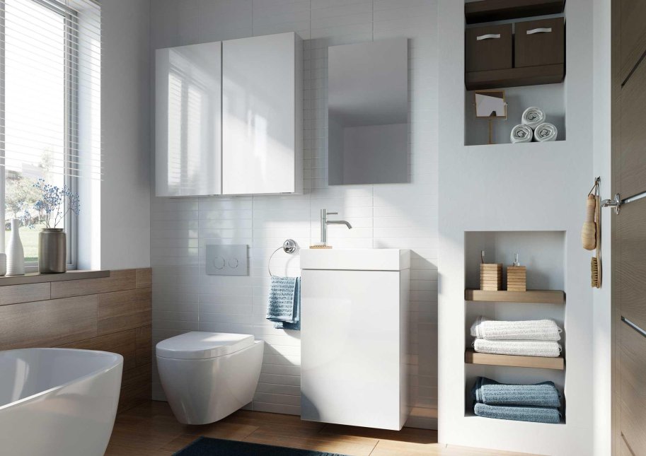 Elba - 40 cm Mbelst - 1 lge - 22 cm dyb - Blank Hvid