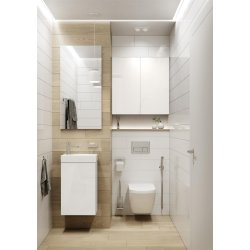 Elba - 40 cm Mbelst - 1 lge - 22 cm dyb - Blank Hvid