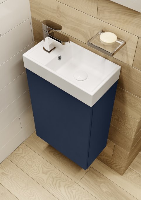 Elba - 40 cm Mbelst - 1 lge - 22 cm dyb - Mat Marinebl