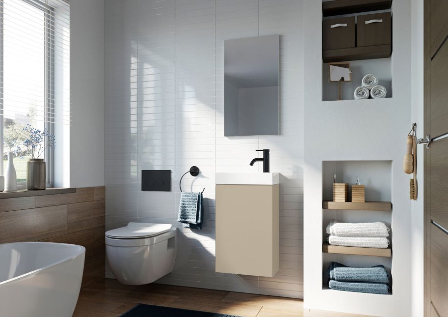 Elba - 40 cm Mbelst - 1 lge - 22 cm dyb - Mat Rgfarve