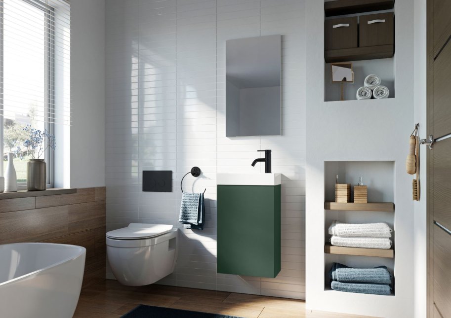 Elba - 40 cm Mbelst - 1 lge - 22 cm dyb - Mat Grn