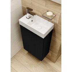 Elba - 40 cm Mbelst - 1 lge - 22 cm dyb - Mat Sort