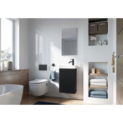 Elba - 40 cm Mbelst - 1 lge - 22 cm dyb - Mat Sort