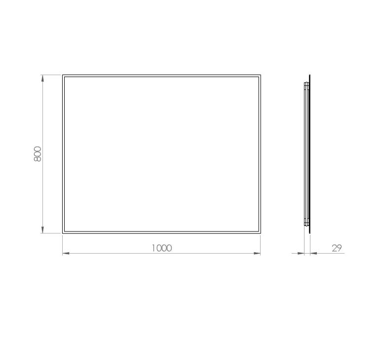 Fiesta Backlight spejl med  GULD kant og LED lys  - Flere strrelser