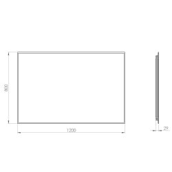 Fiesta Backlight spejl med  MESSING kant og LED lys  - Flere strrelser