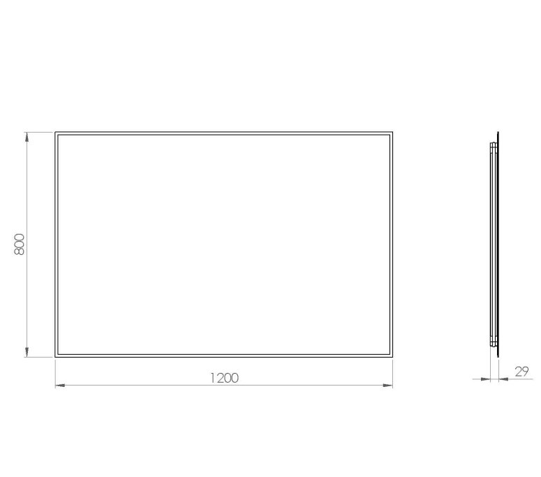 Fiesta Backlight spejl med  GULD kant og LED lys  - Flere strrelser