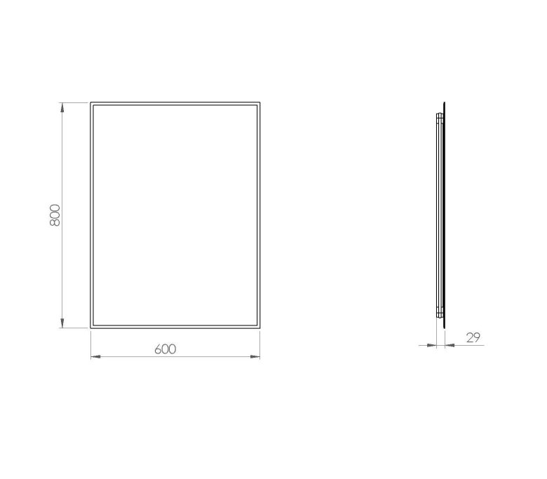 Fiesta Backlight spejl med  MESSING kant og LED lys  - Flere strrelser