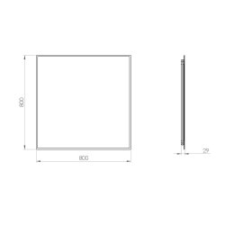 Fiesta Backlight spejl med  GULD kant og LED lys  - Flere strrelser