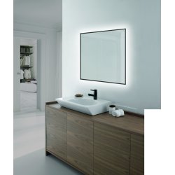 Fiesta Backlight spejl med  SORT kant og LED lys  - Flere strrelser