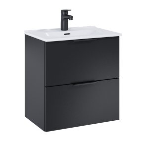 Ronda - 50 cm Mbelst - 2 skuffer - 36 cm dyb - Mat Sort