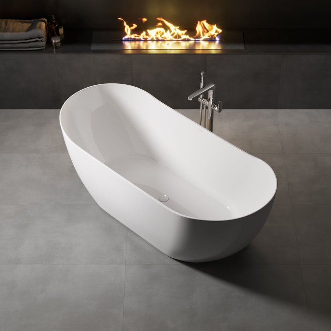 Sofia  Fritstende badekar - 180x80 cm