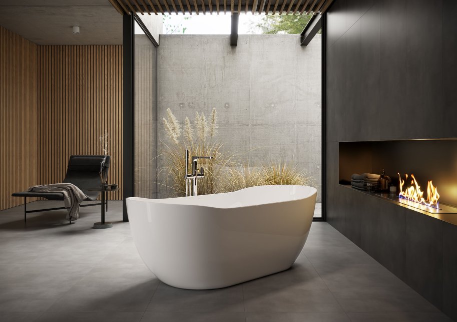 Sofia  Fritstende badekar - 180x80 cm