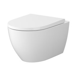 Zen Pro rimless - Vghngt toilet  - Hvid porceln - Euro White glasur - Inkl. sde