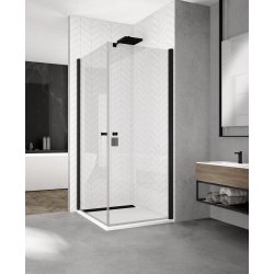 Brooklyn 6 mm- Firkantet Brushj�rne - Sort - Klart glas - Nanobehandlet