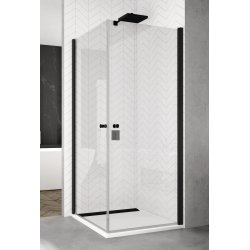 Brooklyn 6 mm- Firkantet Brushj�rne - Sort - Klart glas - Nanobehandlet