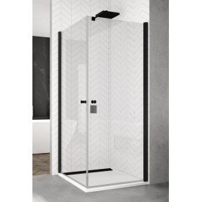 Brooklyn 6 mm- Firkantet Brushj�rne - Sort - Klart glas - Nanobehandlet