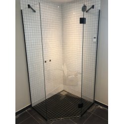 Balneo LUX - 5 kantet Brusehjrne - Hjrneindgang