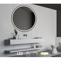 NY Janni 2 Spejl med LED lys og sort ramme - Mange strrelser