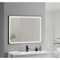 Madrid 1 Spejl med Sort Ramme - LED frontlight - Mange strrelser