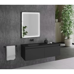 Madrid 1 Spejl med Sort Ramme - LED frontlight - Mange strrelser