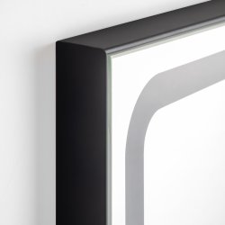 Madrid 1 Spejl med Sort Ramme - LED frontlight - Mange strrelser