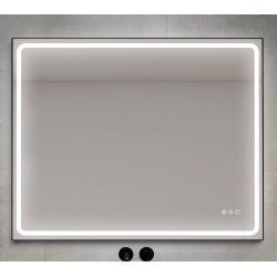 Madrid 3 Spejl med Sort Ramme - LED frontlight, dmpning, farveskift og varme - Mange strrelser