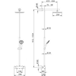 Aquamaxx 350 brusest - Brstet Guld/Messing
