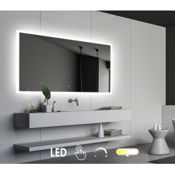 NY Mie 2 Spejl med LED front- og backlight, farveskift, dmpning - Mange strrelser