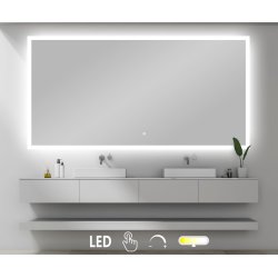 NY Mie 2 Spejl med LED front- og backlight, farveskift, dmpning - Mange strrelser