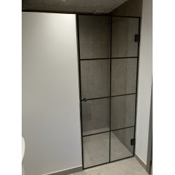 Balneo LUX hngslet svingdr med ramme - New York glas 8mm - - Efter ml