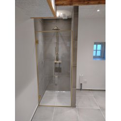 Balneo LUX hngslet svingdr med ramme - 8mm glas - Mange varianter - Efter ml