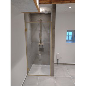 Balneo LUX hngslet svingdr med ramme - 8mm glas - Mange varianter - Efter ml