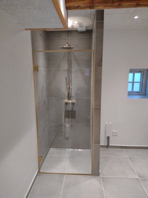 Balneo LUX hngslet svingdr med ramme - 8mm glas - Mange varianter - Efter ml