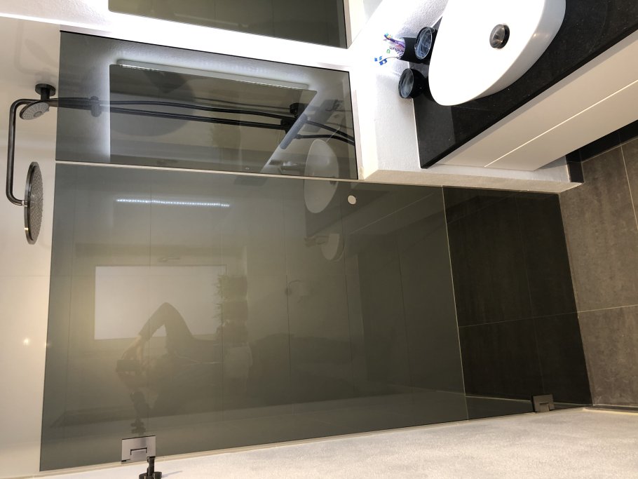 Balneo LUX svingdr med fastpanel - 8 mm glas - Efter ml