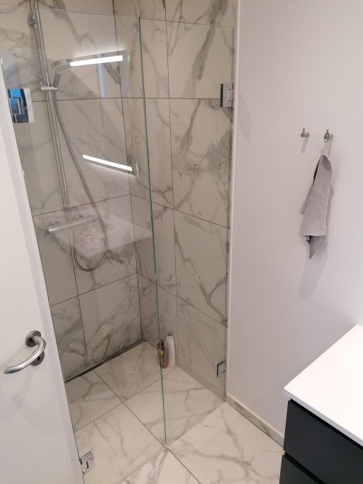 Balneo LUX Hngslet dobbelt svingdr - 8 mm glas - Efter ml