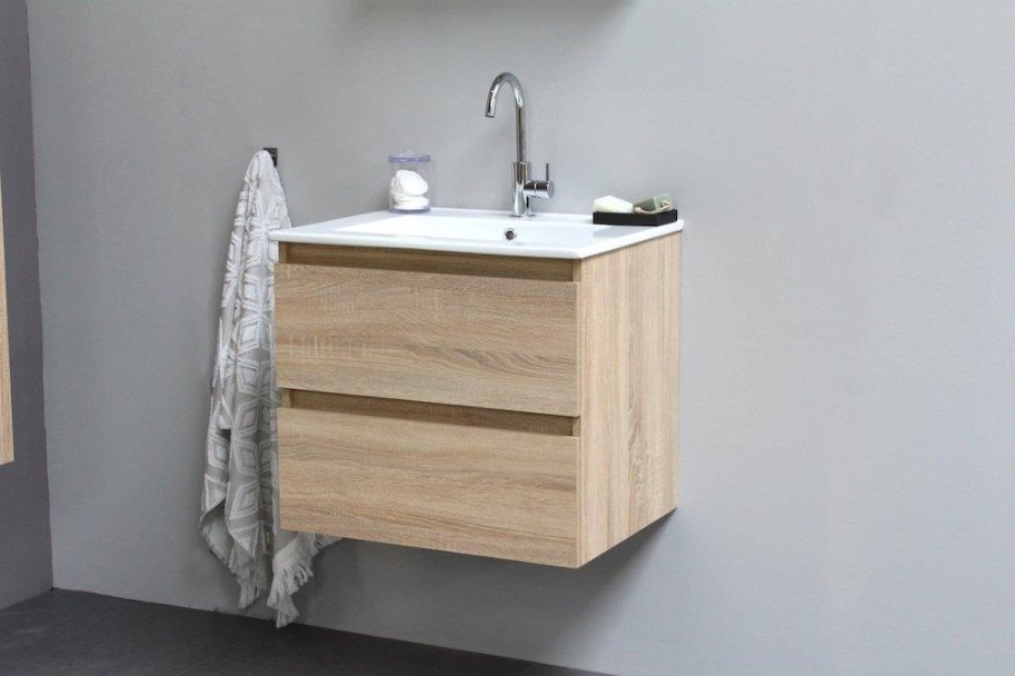 Online 60 cm - Badmbel pakke - Inkl. porceln vask - Bardolino Eg - USAMLET