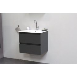 Online 60 cm - Badmbel pakke - Inkl. porceln vask - Mat Antracit - USAMLET