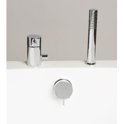 Danline armaturpakke til badekar med overlbs pfyldning - Krom