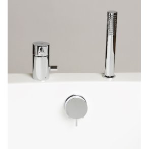 Danline armaturpakke til badekar med overlbs pfyldning - Krom