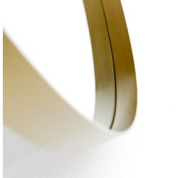 Rundt spejl med Messing metalramme - 90 cm