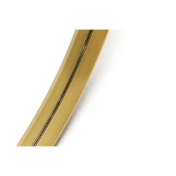 Rundt spejl med Messing metalramme - 90 cm