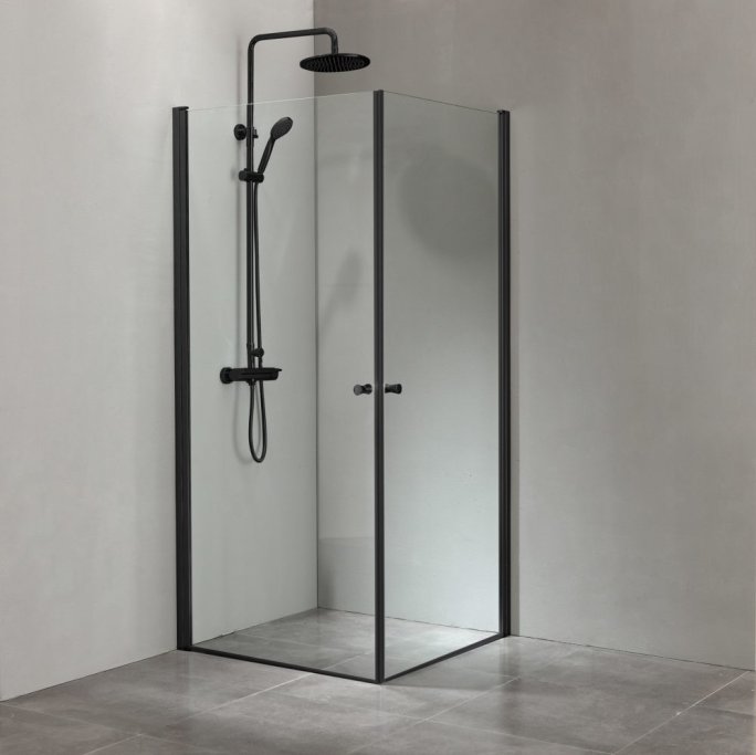 Cass�e Slim Firkantet Brushj�rne - Sorte profiler - 90x90 cm