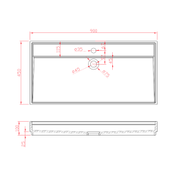 Vordingborg 900 - Hndvask - Solid Surface - OUTLET