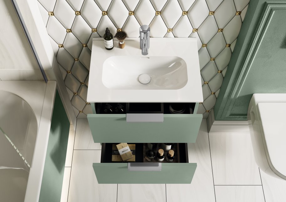 Ronda - 50 cm Mbelst - 2 skuffer - 36 cm dyb - Fjordgrn