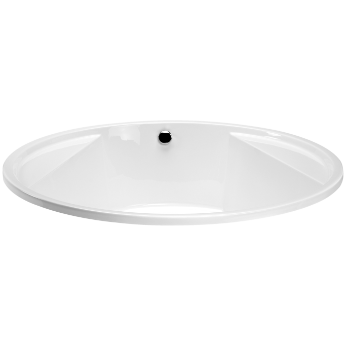 Round badekar 160cm rundt badekar til indbygning - Danline