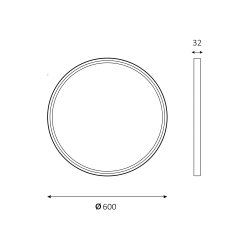 Santiago Basic Rundt Spejl med Sort Ramme - LED frontlight - 2 strrelser