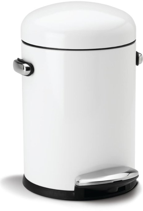 Retro Pedalspand -Simpelhuman - 4,5 liter - Hvid