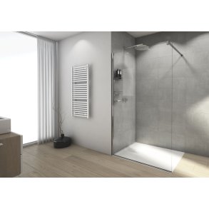 Lux 8 mm brusevg - Krom - Klart Glas - Nanobehandlet - OUTLET