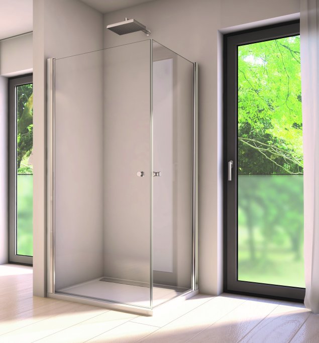 Queens 6 mm- Firkantet Brushj�rne - Krom - Klart glas - Nanobehandlet