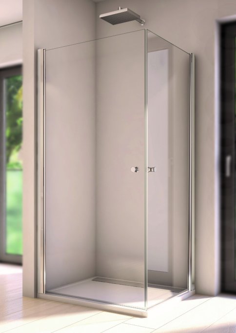 Queens 6 mm- Firkantet Brushj�rne - Krom - Klart glas - Nanobehandlet